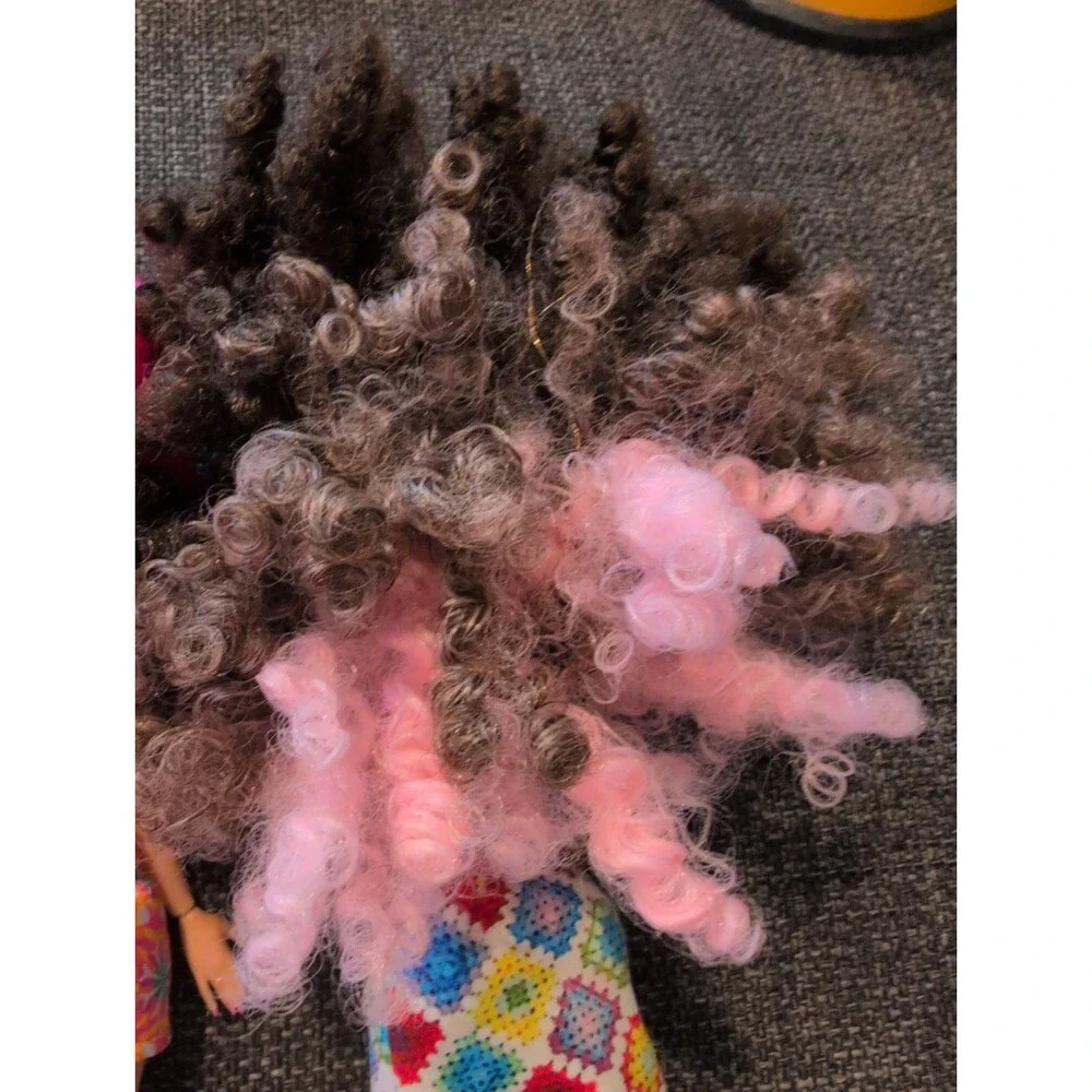 LOL Surprise OMG Lot of 3 Fashion Dolls 2019 MGA Curly Hair No Original Clothes